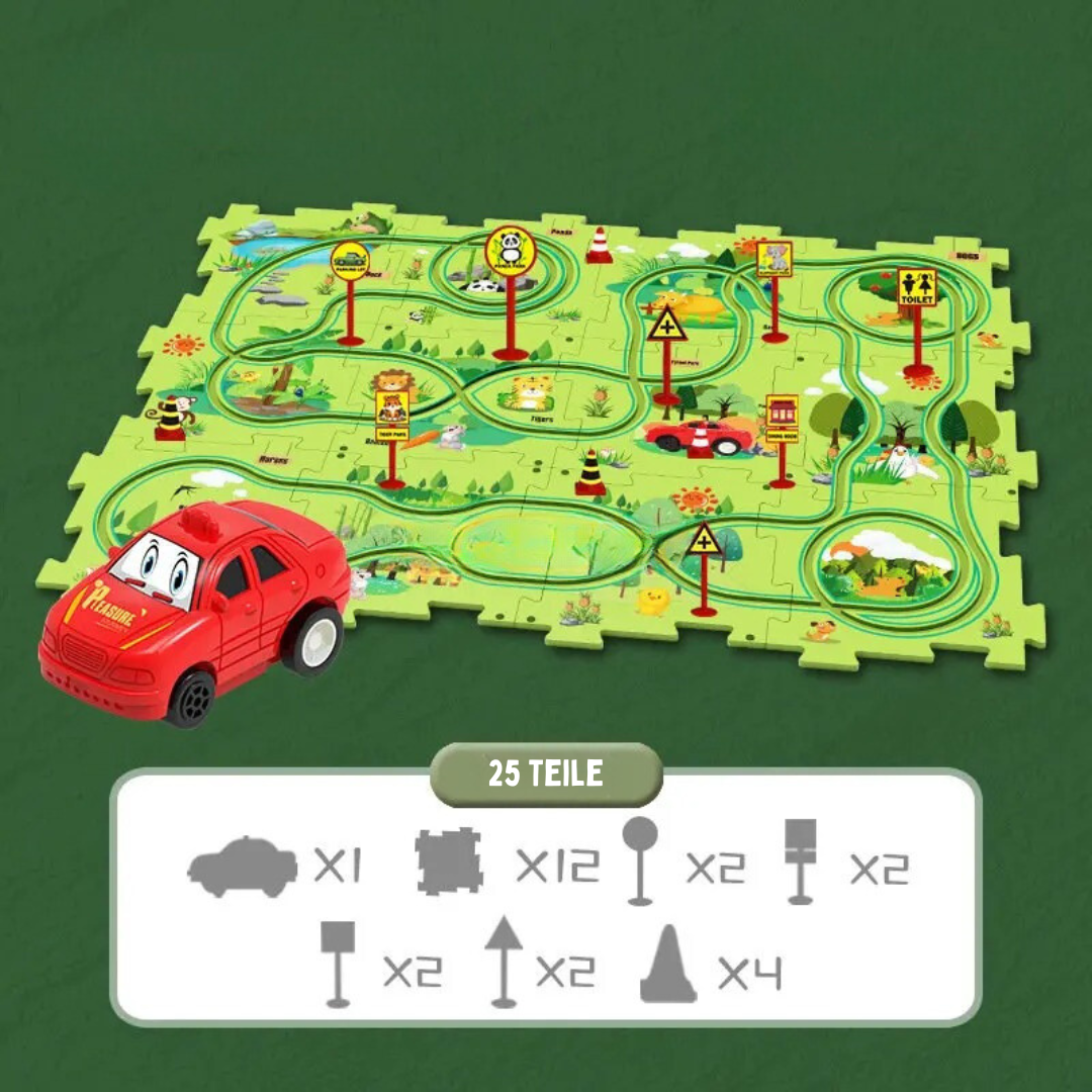 LogicRacer™ – Die kreative Rennbahn für kognitive Entwicklung und Spielspaß ohne Bildschirme!