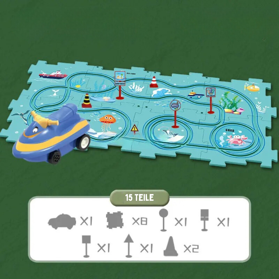 LogicRacer™ – Die kreative Rennbahn für kognitive Entwicklung und Spielspaß ohne Bildschirme!