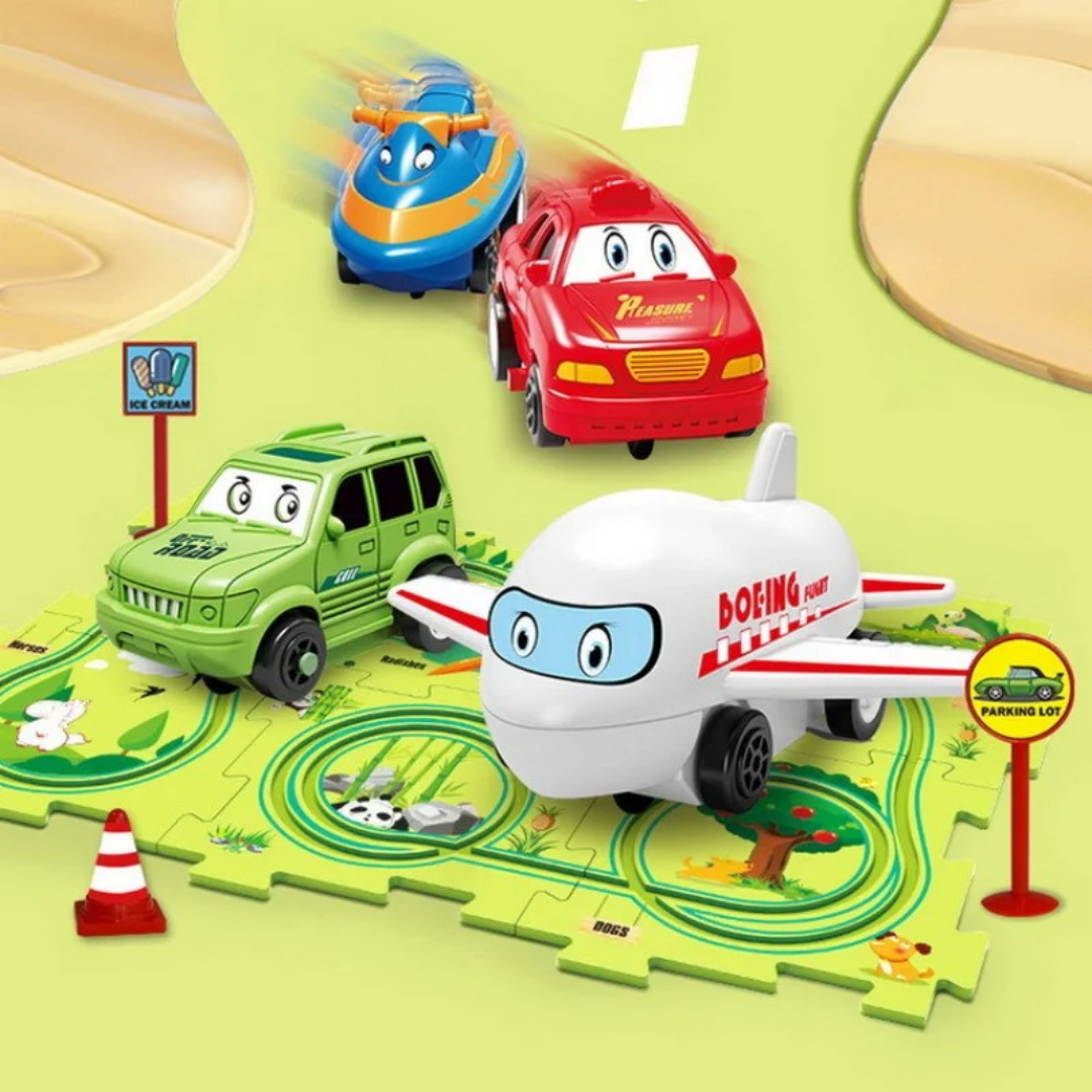 LogicRacer™ – Die kreative Rennbahn für kognitive Entwicklung und Spielspaß ohne Bildschirme!